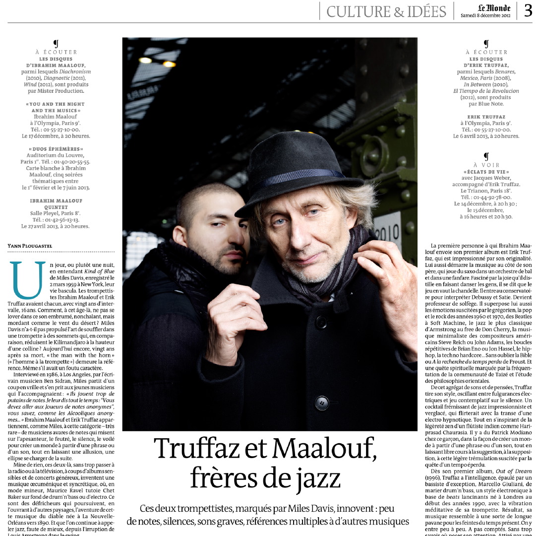Thibault Stipal - Photographe - Eric Truffaz et Ibrahim Maalouf / Le Monde - 1