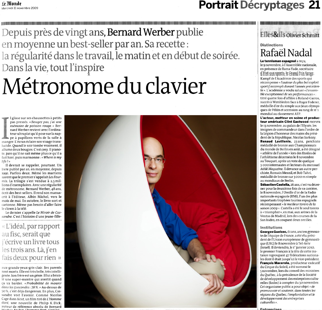 Thibault Stipal - Photographer - Bernard Werber / Le Monde - 1