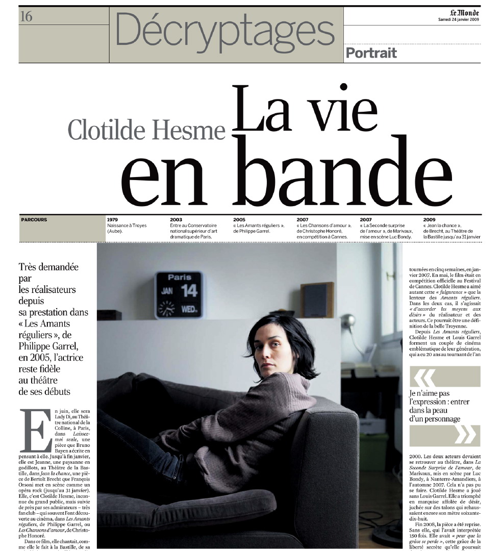 Thibault Stipal - Photographer - Clotilde Hesme / Le Monde - 1