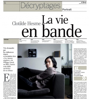 Thibault Stipal - Photographer - Clotilde Hesme / Le Monde
